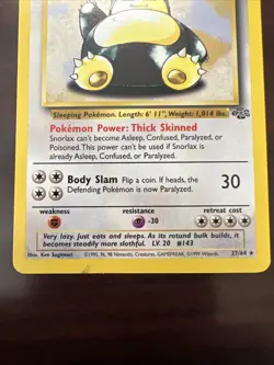 Snorlax 27/64 Jungle Set Non-Holo Rare Card WOTC Pokemon TCG NM-LP - Image 4