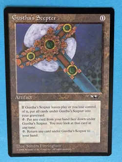 MTG Gustha's Scepter Alliances Magic The Gathering 1996 Artifact Rare English LP - Image 3