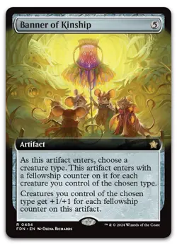 Banner of Kinship (Extended Art) #484 (NM) Foundations FDN Magic MTG - Image 1