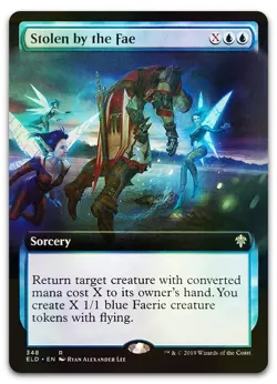 Stolen by the Fae (Extended Art) #348 (Foil) NM Throne of Eldraine ELD Magic MTG - Image 1