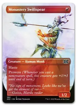 Monastery Swiftspear (Borderless) #362 (Foil) NM Double Masters 2022 Magic MTG - Image 1