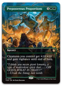 Preposterous Proportions (Borderless) #338 (NM) Foundations FDN Magic MTG - Image 1