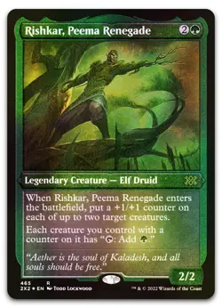 Rishkar, Peema Renegade (Foil Etched) #465 NM Double Masters 2022 2X2 Magic MTG - Image 1