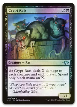 Crypt Rats #84 (Foil) (NM) Modern Horizons MH1 Magic MTG - Image 1