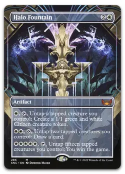 Halo Fountain (Borderless) #285 (NM) Streets New Capenna SNC Magic MTG - Image 1