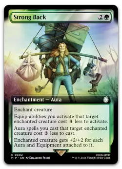 Strong Back (Extended Art) #402 (Foil) (NM) Fallout PIP Magic MTG - Image 1