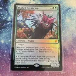 Quilled Greatwurm (FOIL) x1 - MTG Foundations FDN #111 - Image 1