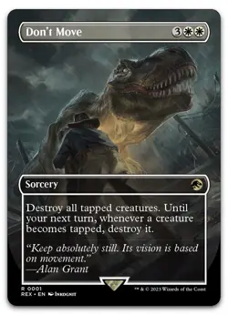 Don't Move (Borderless) #1 (NM) Jurassic World REX Magic MTG - Image 1