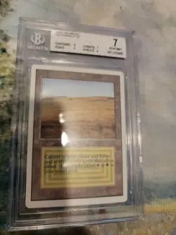 BGS Unlimited Savannah MTG 7 NM Dual Land Beckett Graded Magic Vintage BGS - Image 1