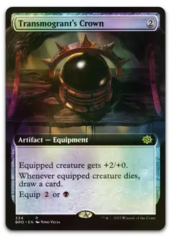 Transmogrant's Crown (Extended Art) #334 (Foil) (NM) Brothers' War BRO Magic MTG - Image 1