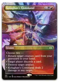 Kolaghan's Command (Borderless) #381 (Foil) NM Double Masters 2022 2X2 Magic MTG - Image 1