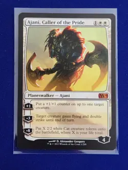 Ajani, Caller of the Pride #1 MTG M14 Mythic White Planeswalker Regular NM - Image 1