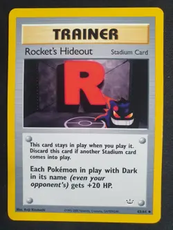 Rocket's Hideout 63/64 - Neo Revelation Set - Pokemon Card - Excellent Condition - Image 1