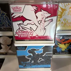 BRAND NEW SEALED Pokemon Center Black Bolt And White Flare ETBs Set Of Two - Image 1