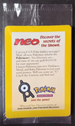 Entei - Wizards Black Star Promo # 34 - Sealed - Pokemon 3rd Movie Promo - 2001 - Image 1
