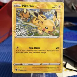 Pokemon Pikachu Cosmos Holo Snowflake Stamped Promo 049/195 Factory Sealed TCG - Image 1
