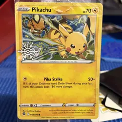 Pokemon Pikachu Cosmos Holo Snowflake Stamped Promo 049/195 Factory Sealed TCG - Image 3
