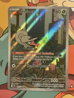 Shelmet 93/86 Secret Rare Full Art White Flare Scarlet & Violet Pokemon TCG - Image 1