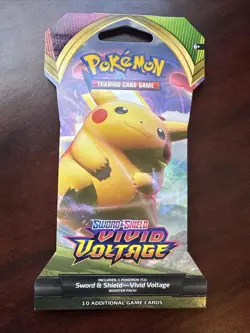Pokemon Sword And Shield Vivid Voltage TCG Booster Pack New Sealed Pikachu Art 820650807503 - Image 1