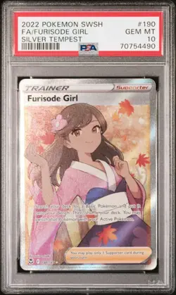 2022 Pokemon Furisode Girl Full Art Silver Tempest #190 PSA 10 GEM MT - Image 1