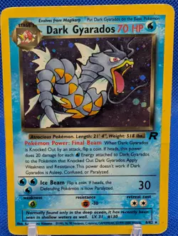 POKEMON Dark Gyarados 25/82 {Team Rocket / Unlimited} - HP - Image 2