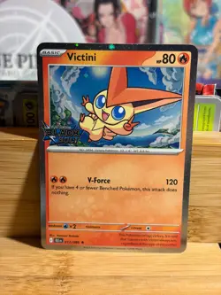 VICTINI 012/086 S&V Black Bolt Stamped Promo Cosmos Holo Pokemon TCG Near Mint - Image 1
