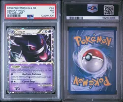 Pokemon Gengar Prime 94/102 Holo HeartGold & SoulSilver Triumphant PSA 7 - Image 3