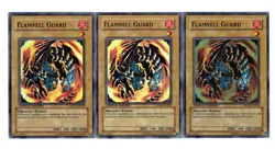 Yugioh- 3X Flamvell Guard - Super Rare - Limited - HA01-EN009 - Near Mint - Image 1