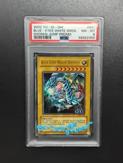 PSA 8 2002 Yugioh Blue-Eyes White Dragon JMP-001 Shonen Jump Promo Artist Signed - Image 1
