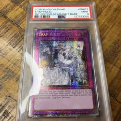 PSA 9 Trap Holic YuGiOh! DUAD-EN078 Starlight Rare 1st Edition NM - Image 1