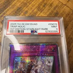 PSA 9 Trap Holic YuGiOh! DUAD-EN078 Starlight Rare 1st Edition NM - Image 2