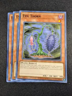 Yugioh - 3x Evil Thorn OP14-EN015 Common NM - Image 1