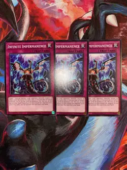 Yugioh! 3x Infinite Impermanence L5DD-ENY31 Common 1st Edition Near Mint - Image 2