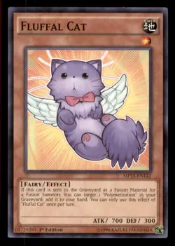 Yugioh Fluffal Cat #MP15-EN142 2015 Mega-Tins Mega Pack LP - Image 1