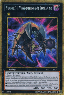 YUGIOH NUMBER 31: EMBODIMENT OF PUNISHMENT GOLD SECRET RARE PGLD-EN024 NEAR MINT - Image 1