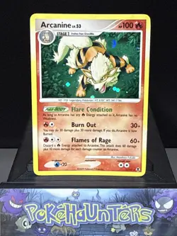 Pokemon Card Arcanine 1/111 Platinum Rising Rivals Rare Holo Bleed ERROR LP - Image 1