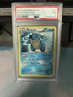 Pokemon TCG Blastoise Holo Card Boundaries Crossed 2012 #31/149 PSA 7 Near Mint - Image 1