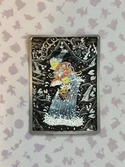 Pokemon TCG Magikarp HAND DRAWN fan art on Holo Water Energy Card - Image 2