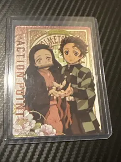 Nezuko Tanjiro Demon Slayer UEX05BT/KMY-3-AP01 FOIL Action Point UNIONARENA Card - Image 1