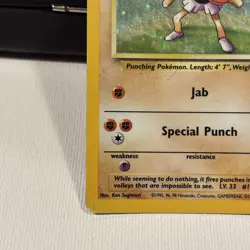 Hitmonchan Unlimited Holo Rare Base Set 7/102 Pokemon TCG Card LP/MP - Image 3