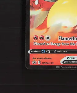Lance's Charizard V SWSH133 Sword & Shield Black Star Promo Holo Pokemon Card NM - Image 5