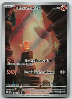 Pokemon Charmander TCG Scarlet Violet-151 Holo Illustration Rare Card 168/165 - Image 1