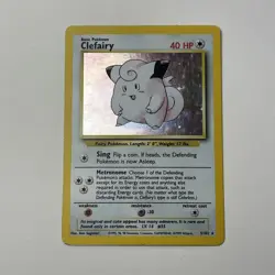 Clefairy 5/102 Holo Rare Vintage Original Base Set Pokemon Card 1999 LP - Image 1