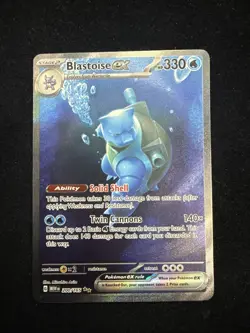 Pokemon TCG Blastoise EX Scarlet & Violet 151 NM Holo Card - Image 1