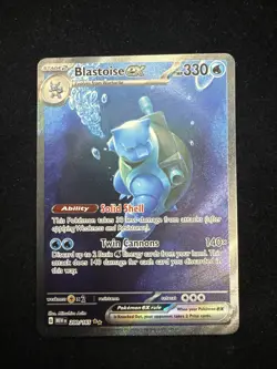 Pokemon TCG Blastoise EX Scarlet & Violet 151 NM Holo Card - Image 2