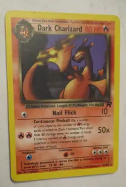 Pokemon TCG Dark Charizard Non-Holo Card 21/82 Team Rocket 2000 Played Vintage B - Image 1