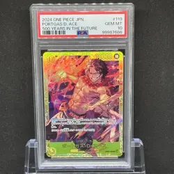 PSA 10 One Piece Card JP 500 Years In The Future Portgas D. Ace Secret OP07-119 - Image 1