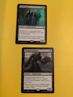 Death Baron & Diregraf Colossus. 2 Zombies MIC MTG 2 Card. - Image 1