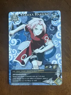 Sakura Haruno Naruto TCG Alternate Art Alt PROMO N-US004 Determination CCG Card - Image 1