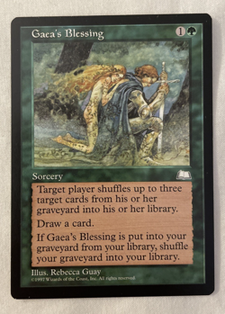 1 x Gaea's Blessing Weatherlight MTG Magic the Gathering LP/NM - Image 1